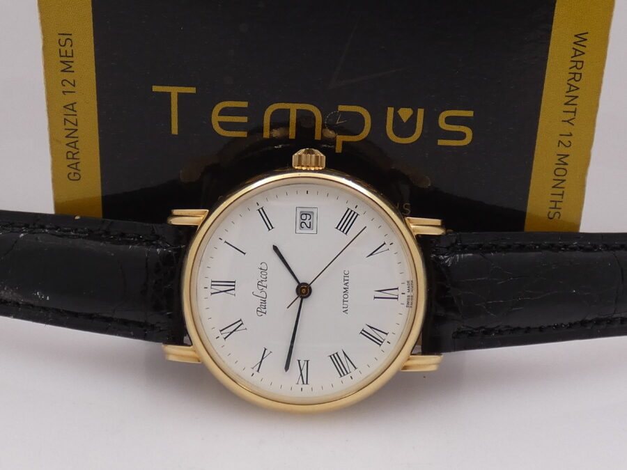 Paul Picot N.O.S. 30 Anni di Lavoro TNT 18Kt Solid Gold BOX&PAPERS Automatic New Old Stock Anno 2005 - immagine 2