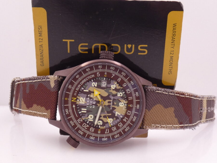 Terra Cielo Mare Orienteering Tundra N.O.S. BOX&PAPERS Titanium& Steel Mimetic Dial Automatico New Old Stock - immagine 2