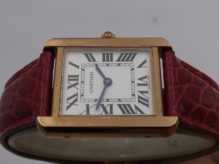 Cartier Tank Solo 3168 18Kt Rose Gold & Steel Roman Dial Swiss Made W5200002