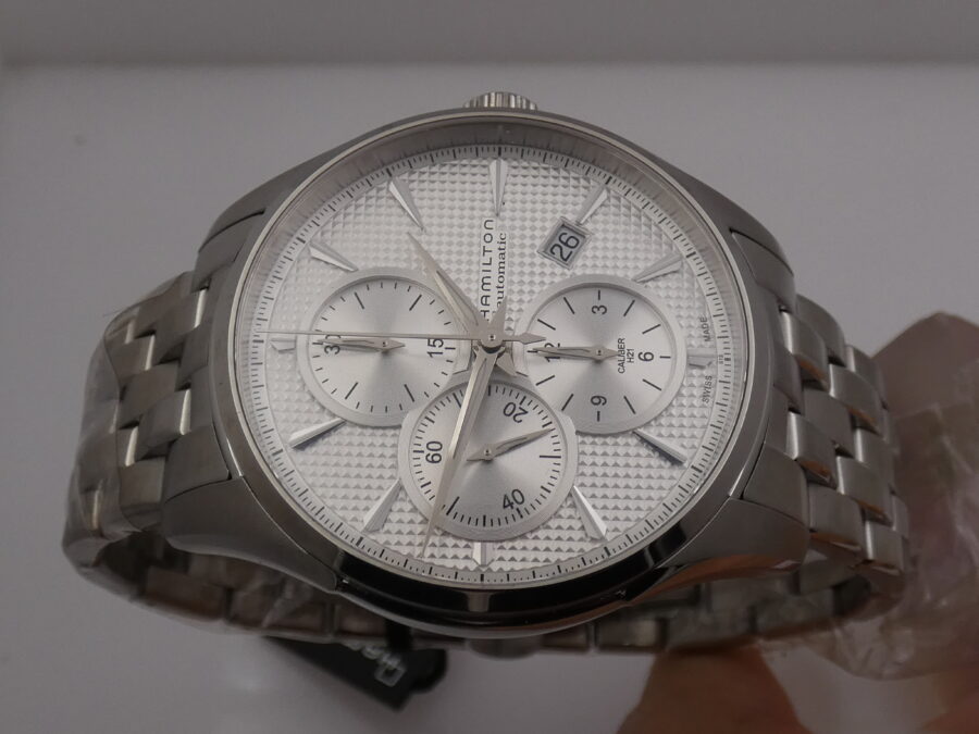 Hamilton Jazzmaster Auto Chrono Caliber H-21 Chronografo H325960 NEW BOX&PAPERS Automatico Acciaio With Bracelet