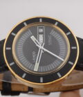 Lanco Circuit Day-Date Automatico 37mm 18Kt G.F. Anni'70 Black Dial Vintage