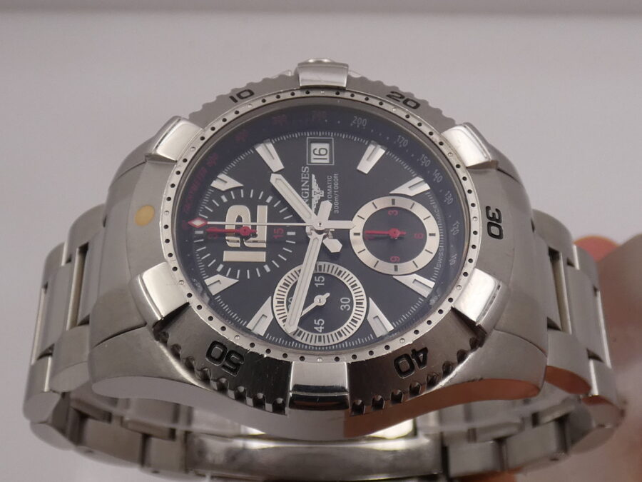 Longines HydroConquest Chronografo 300m Automatic With BOX Acciaio Anni'2000s With Bracelet