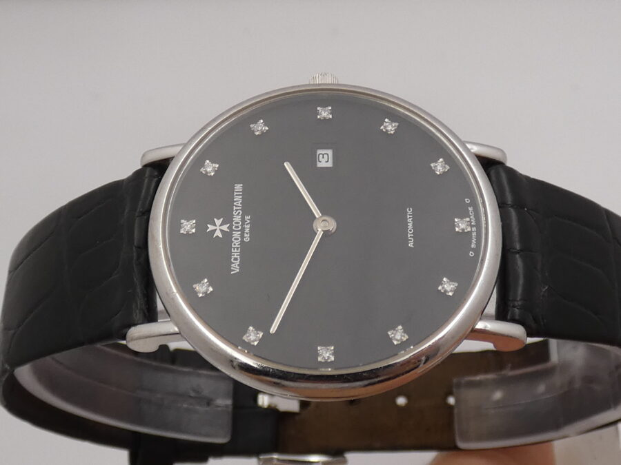 Vacheron Constantin Patrimony Ultra Thin 48002 Diamonds Dial 18Kt White Gold With BOX Automatic Years '90