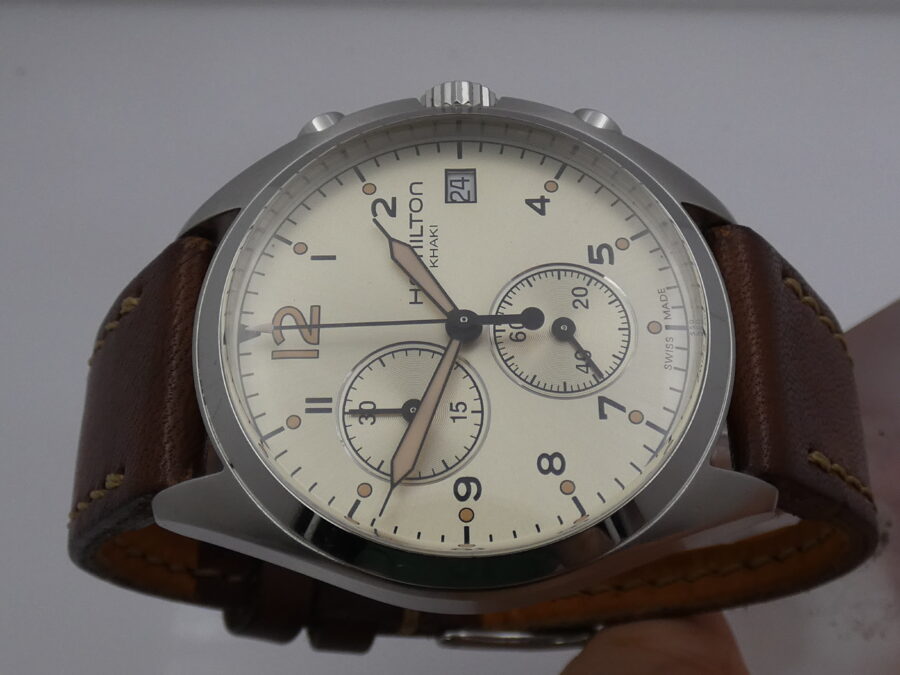 Hamilton Cronografo Khaki Pilot Pioneer 41mm With PAPERS ANNO 2019 Acciaio