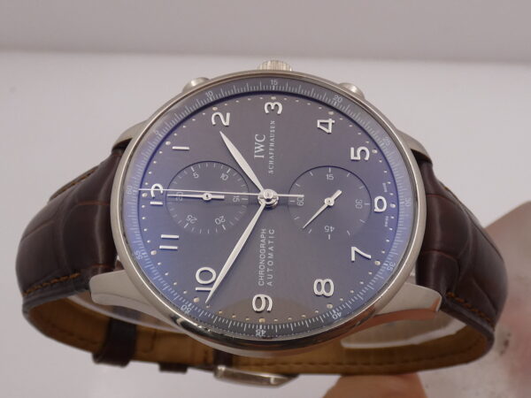 IWC Cronografo Portoghese18Kt Oro Bianco IW371431 BOX&PAPERS Ardesia Dial Automatico Anno 2006