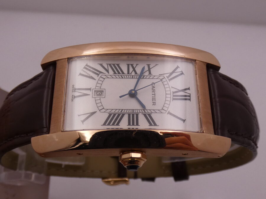 Cartier Rare Tank Americaine 18Kt Rose Gold With PAPERS Automatico Anno 2022 TOP CONDITION