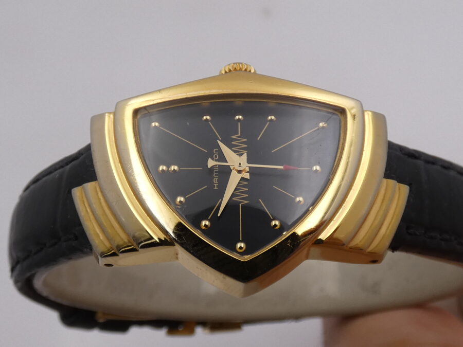 Hamilton Ventura Black Dial H241010 With PAPERS 18Kt G.F. Anno 2019 Orologio da Donna