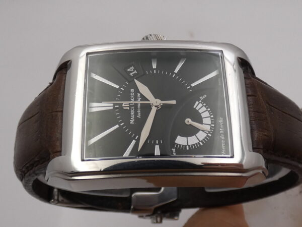 Maurice Lacroix Pontos Reserve De Marche Pontos Rectangular With PAPERS Anno 2007 Automatico Acciaio PT6157