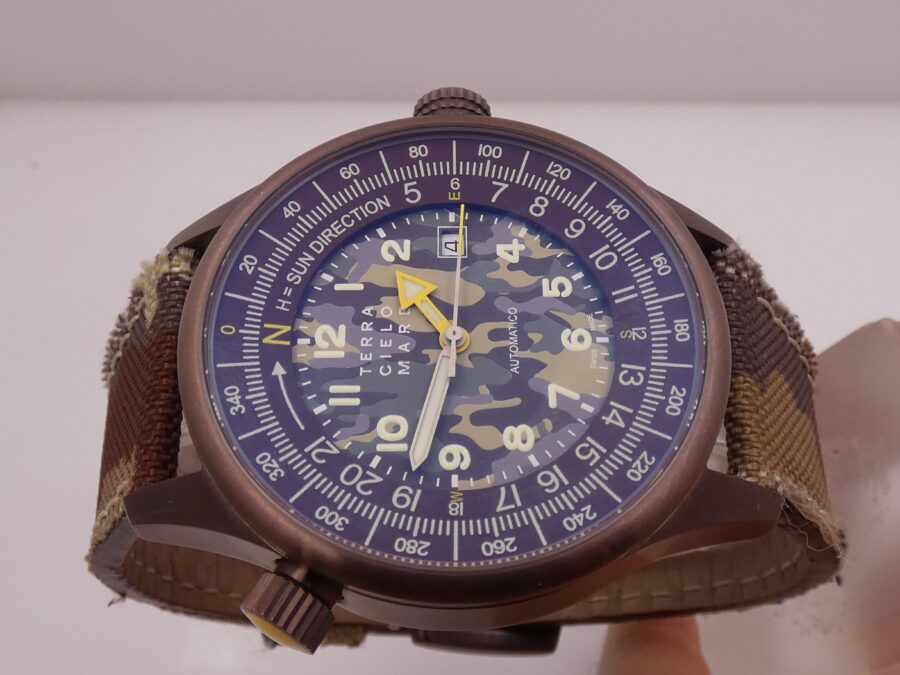 Terra Cielo Mare Orienteering Tundra N.O.S. BOX&PAPERS Titanium& Steel Mimetic Dial Automatico New Old Stock