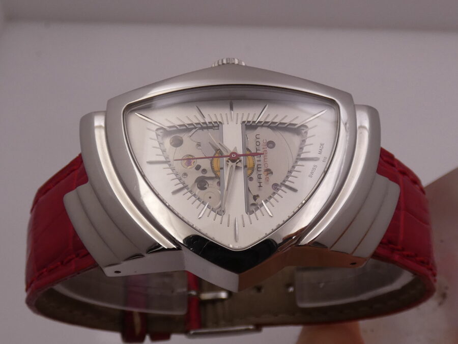 Hamilton Ventura Automatico H245150 BOX&PAPERS Skeleton Dial Steel Anni '2000s