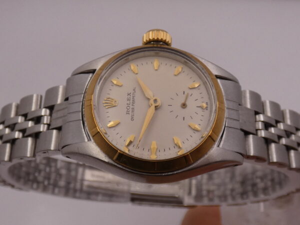 Rolex Oyster Perpetual Lady 6505 Automatico 18Kt Gold Bezel & Steel JUST SERVICED ANNO 1963
