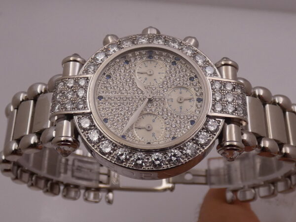 Chopard Imperiale Chronografo Imperiale 18Kt White Solid Gold FULL PAVE' 5ct Factory Diamonds Ref. 4143