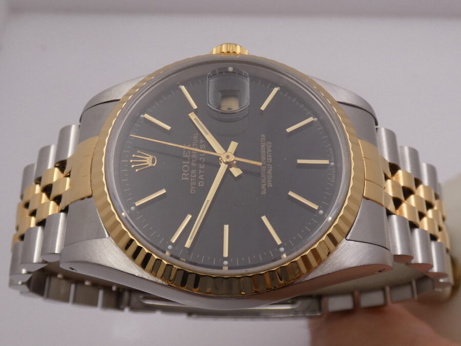 Rolex Datejust 36 16233 Jubile GILT Dial 18Kt Gold & Steel ANNO 1990 Automatico
