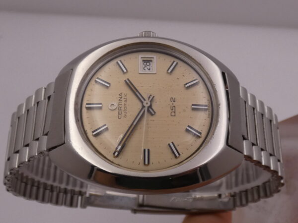 Certina DS-2 Turtle Ds-2 Vintage 38mm Automatic Date SERVICED '70s Acciaio With Bracelet Ref. 5801 300