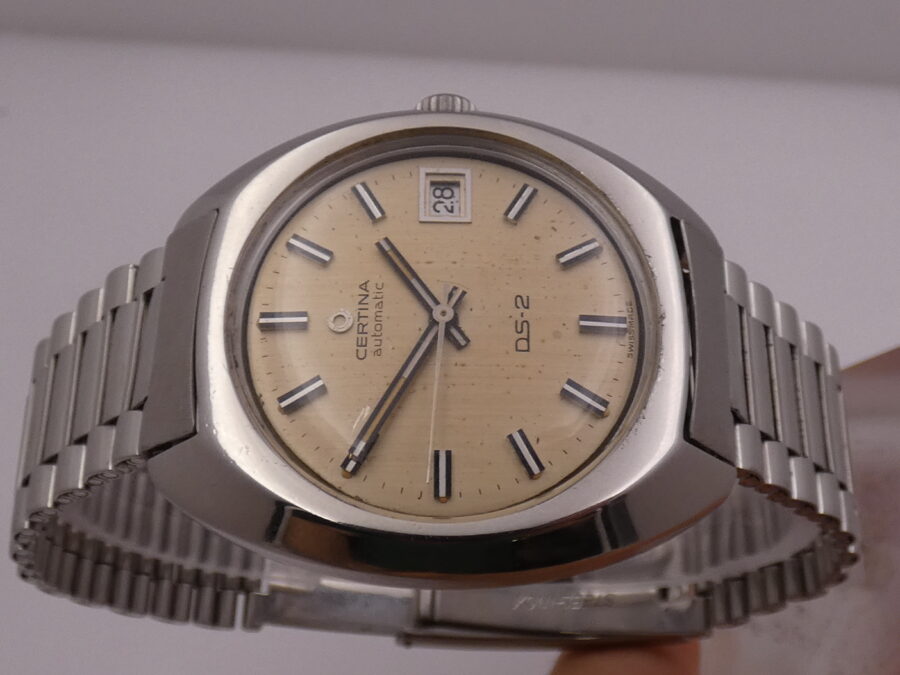Certina DS-2 Turtle Ds-2 Vintage 38mm Automatic Date SERVICED '70s Acciaio With Bracelet Ref. 5801 300