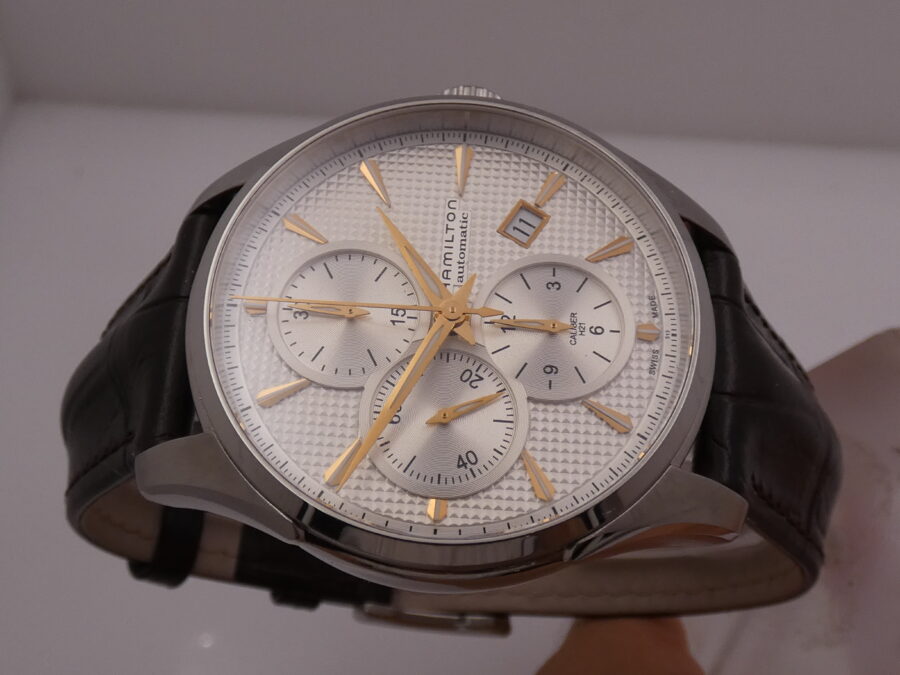 Hamilton Jazzmaster Auto Chrono BOX&PAPERS Anno 2021 Honeycomb Dial Automatico Acciaio Ref. H325961