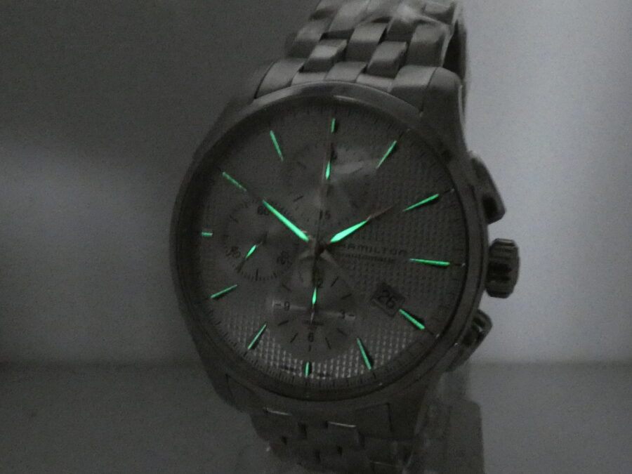 Hamilton Jazzmaster Auto Chrono Caliber H-21 Chronografo H325960 NEW BOX&PAPERS Automatico Acciaio With Bracelet - immagine 11