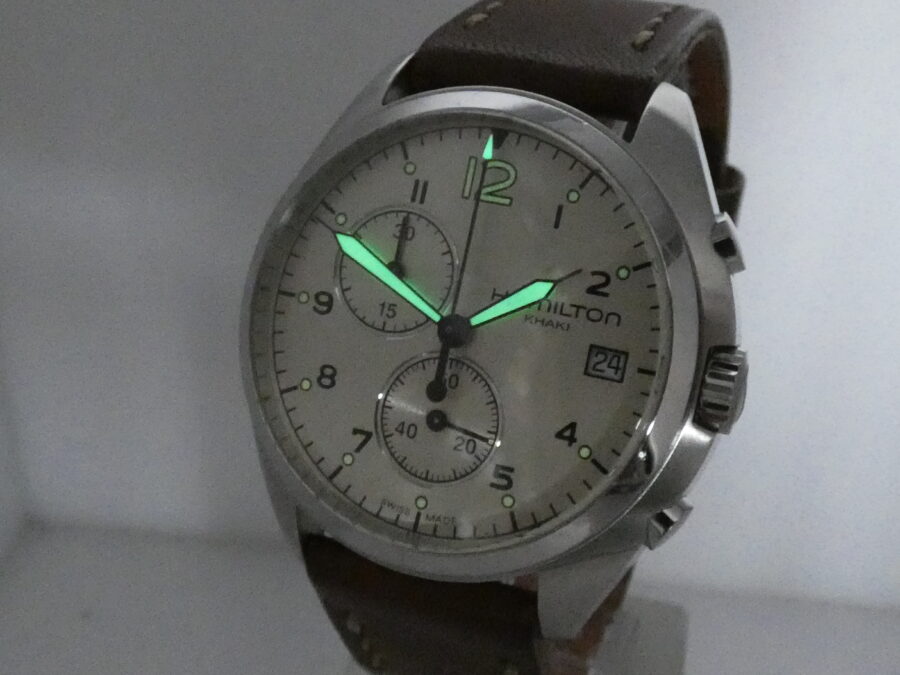 Hamilton Cronografo Khaki Pilot Pioneer 41mm With PAPERS ANNO 2019 Acciaio - immagine 11