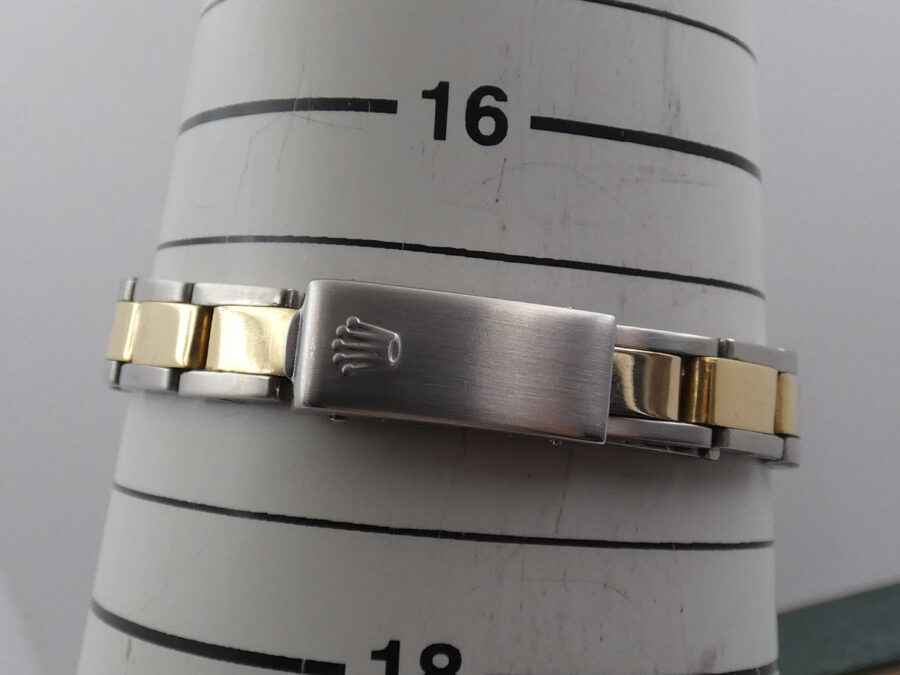 Rolex Oyster Perpetual Lady Date 6517 Linen Dial 18Kt Gold&Steel ANNO 1971 SERVICED Automatico - immagine 11