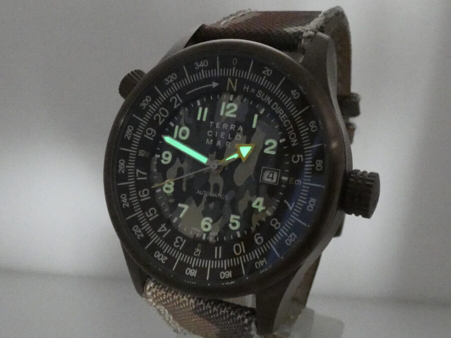 Terra Cielo Mare Orienteering Tundra N.O.S. BOX&PAPERS Titanium& Steel Mimetic Dial Automatico New Old Stock - immagine 11