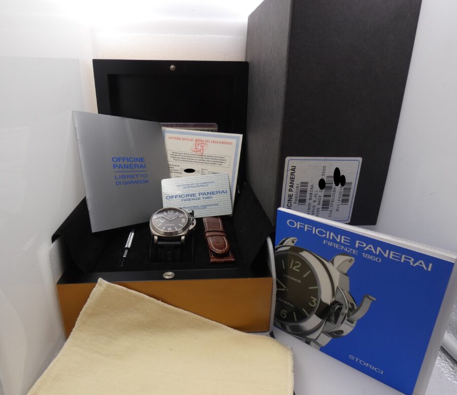 Panerai Luminor Marina PAM00061 COSC Titanium BOX PAPERS&STICKERS Italia Anno 2001 OP6535 - immagine 10