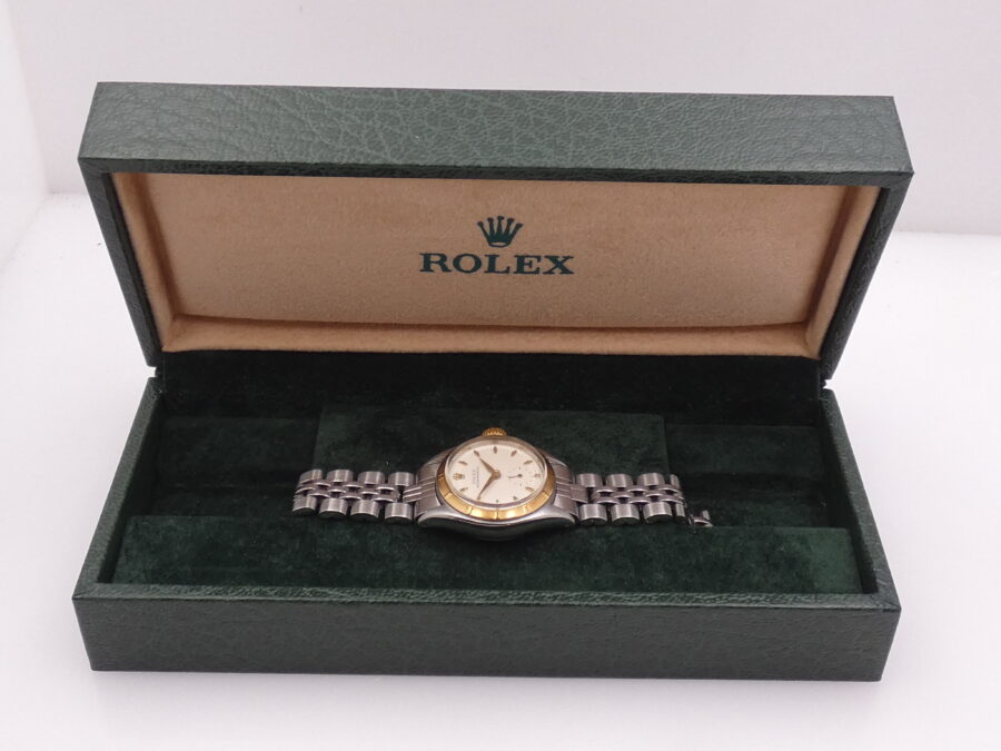 Rolex Oyster Perpetual Lady 6505 Automatico 18Kt Gold Bezel & Steel JUST SERVICED ANNO 1963 - immagine 11