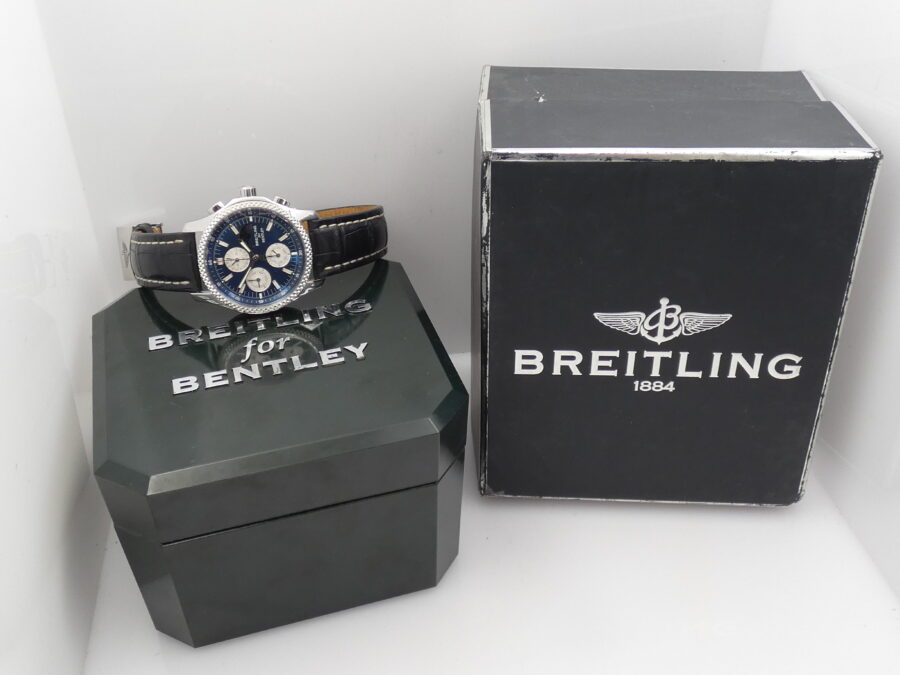 Cronografo Breitling Bentley Mark VI Triple Calendar Moonphases P19362 Platinum Bezel Special Edition With BOX - immagine 11