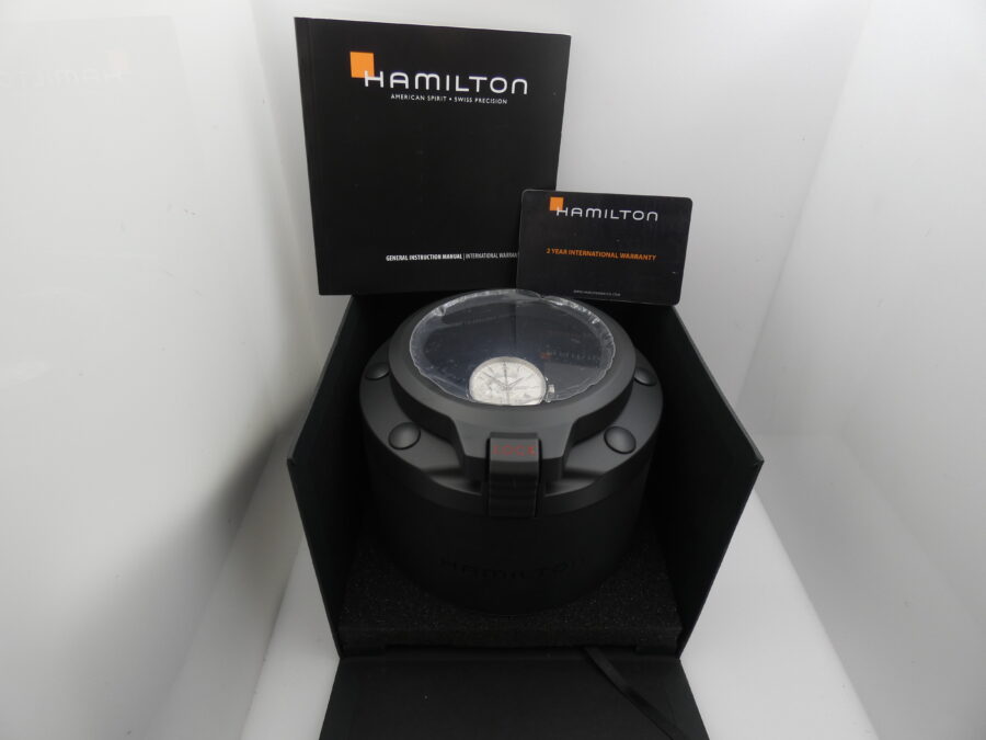 Hamilton Jazzmaster Auto Chrono Caliber H-21 Chronografo H325960 NEW BOX&PAPERS Automatico Acciaio With Bracelet - immagine 12