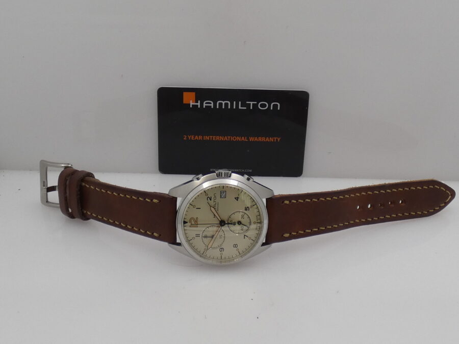 Hamilton Cronografo Khaki Pilot Pioneer 41mm With PAPERS ANNO 2019 Acciaio - immagine 12