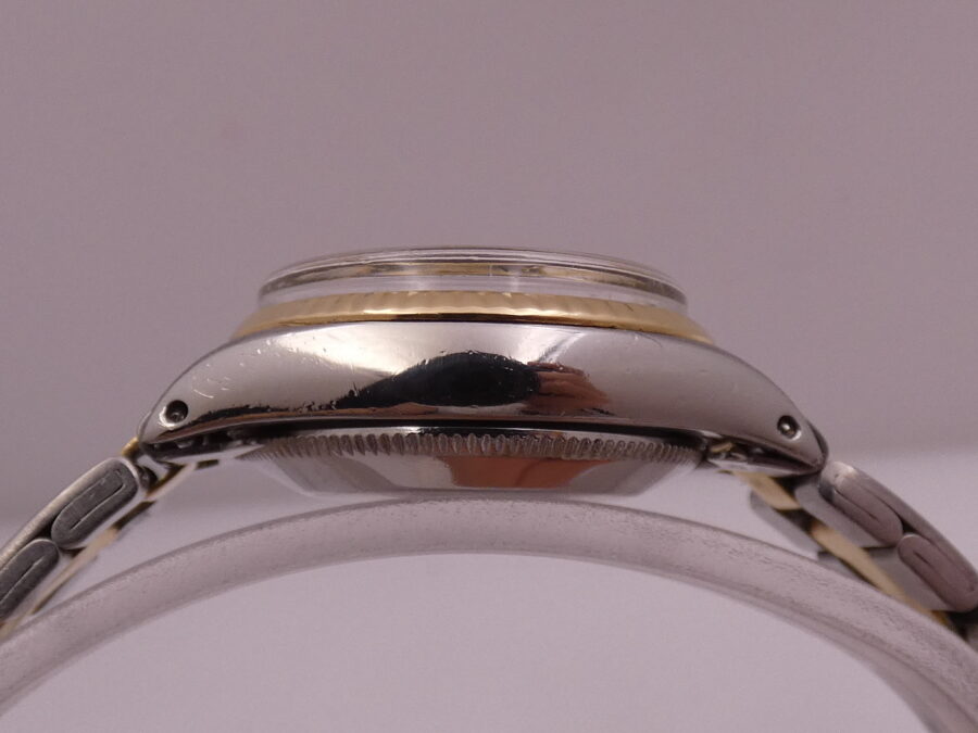 Rolex Oyster Perpetual Lady Date 6517 Linen Dial 18Kt Gold&Steel ANNO 1971 SERVICED Automatico - immagine 12