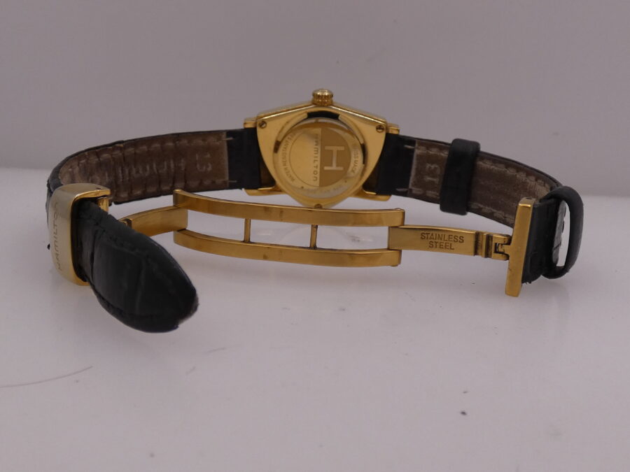 Hamilton Ventura Black Dial H241010 With PAPERS 18Kt G.F. Anno 2019 Orologio da Donna - immagine 13