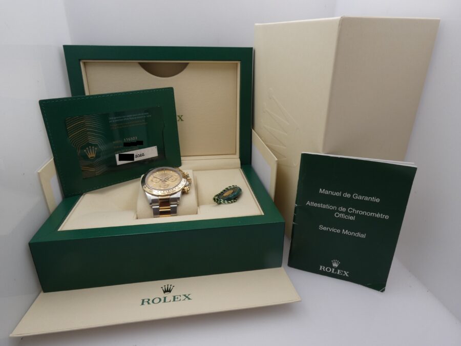 Rolex Daytona Cosmograph 116503 Anno 2022 Chromalight BOX&PAPERS 18Kt Gold&Steel Automatico - immagine 12