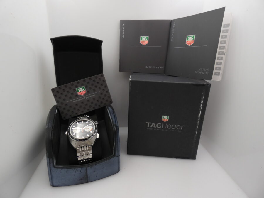 TAG Heuer Autavia Chrono 42mm CY2111 Never Polished BOX&PAPERS Automatico JUST SERVICED Anno 2004 - immagine 12
