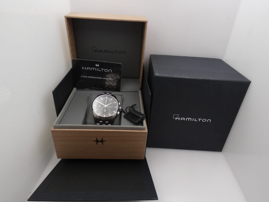 Hamilton Jazzmaster Auto Chrono Cronografo N.O.S Automatic BOX&PAPERS May 2025 Acciaio New Old Stock - immagine 12