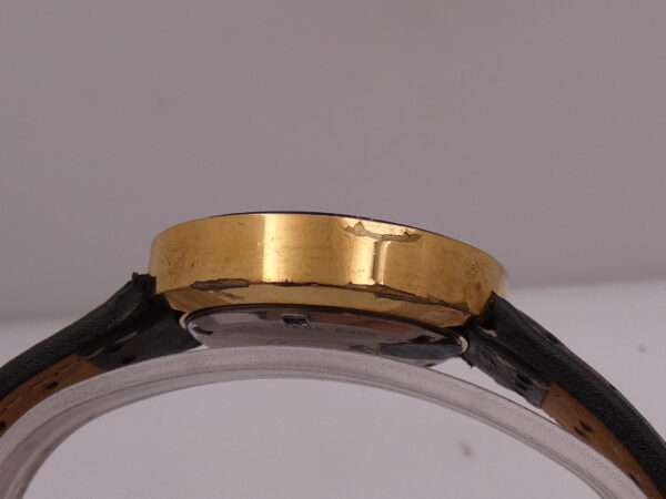 Lanco Circuit Day-Date Automatico 37mm 18Kt G.F. Anni'70 Black Dial Vintage