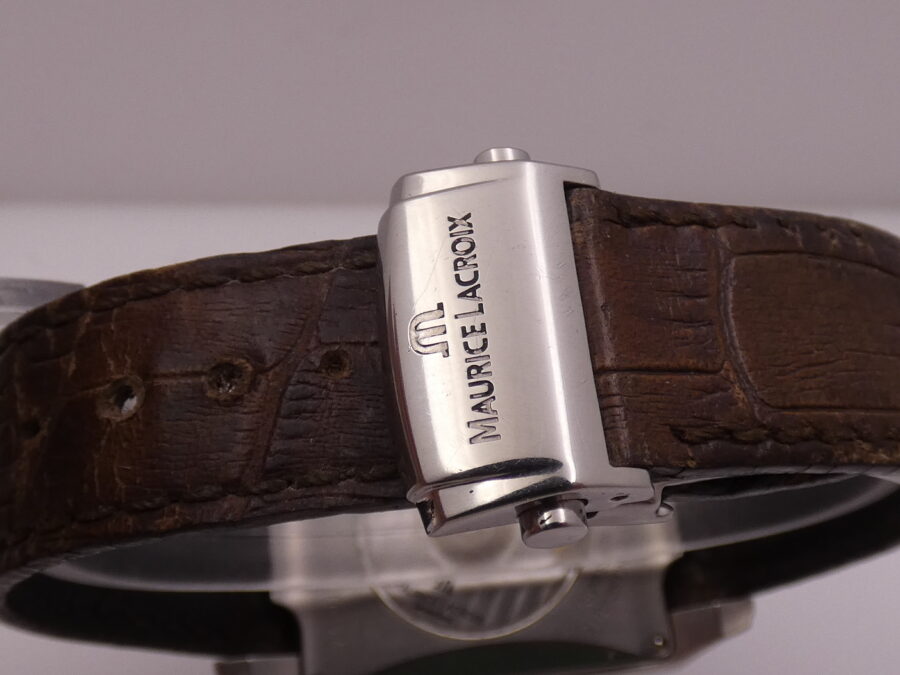 Maurice Lacroix Pontos Reserve De Marche Pontos Rectangular With PAPERS Anno 2007 Automatico Acciaio PT6157 - immagine 13