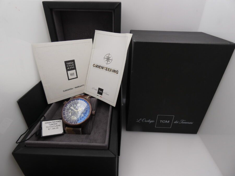 Terra Cielo Mare Orienteering Tundra N.O.S. BOX&PAPERS Titanium& Steel Mimetic Dial Automatico New Old Stock - immagine 13