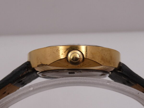 Lanco Circuit Day-Date Automatico 37mm 18Kt G.F. Anni'70 Black Dial Vintage