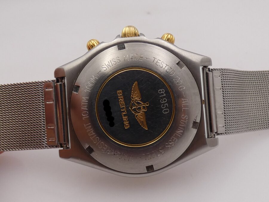 Breitling Chronomat Cronografo 81950 Automatico  18Kt Gold & Steel ANNI '90s - immagine 14