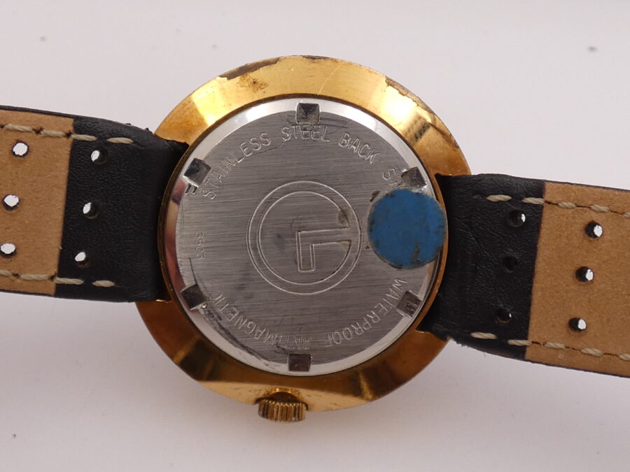 Lanco Circuit Day-Date Automatico 37mm 18Kt G.F. Anni'70 Black Dial Vintage - immagine 16