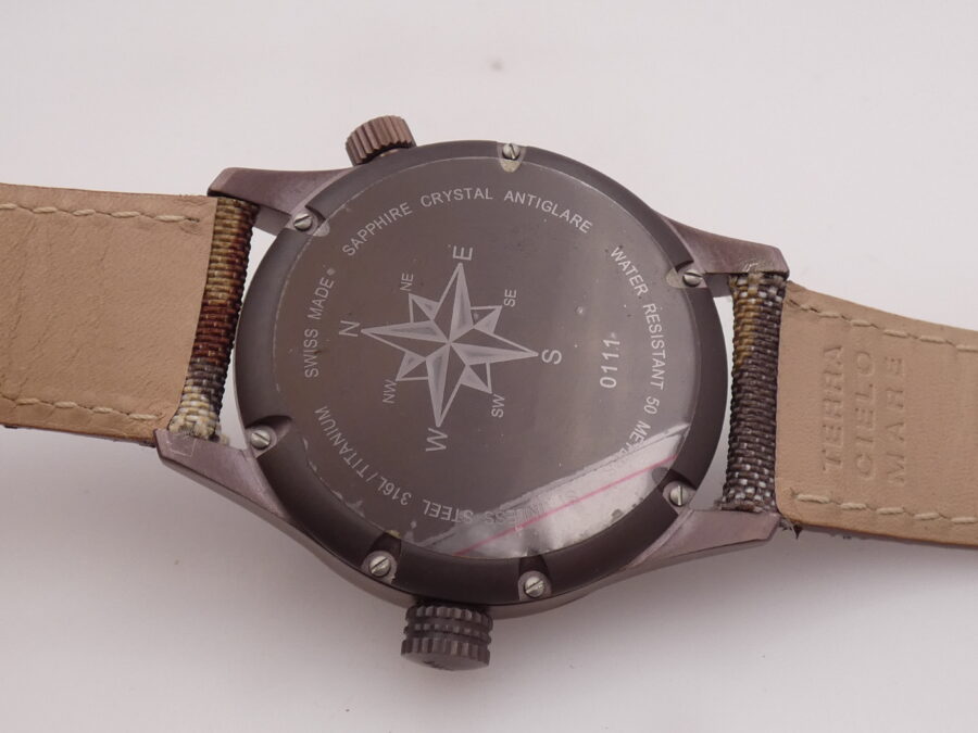 Terra Cielo Mare Orienteering Tundra N.O.S. BOX&PAPERS Titanium& Steel Mimetic Dial Automatico New Old Stock - immagine 16