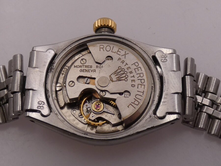 Rolex Oyster Perpetual Lady 6505 Automatico 18Kt Gold Bezel & Steel JUST SERVICED ANNO 1963 - immagine 17