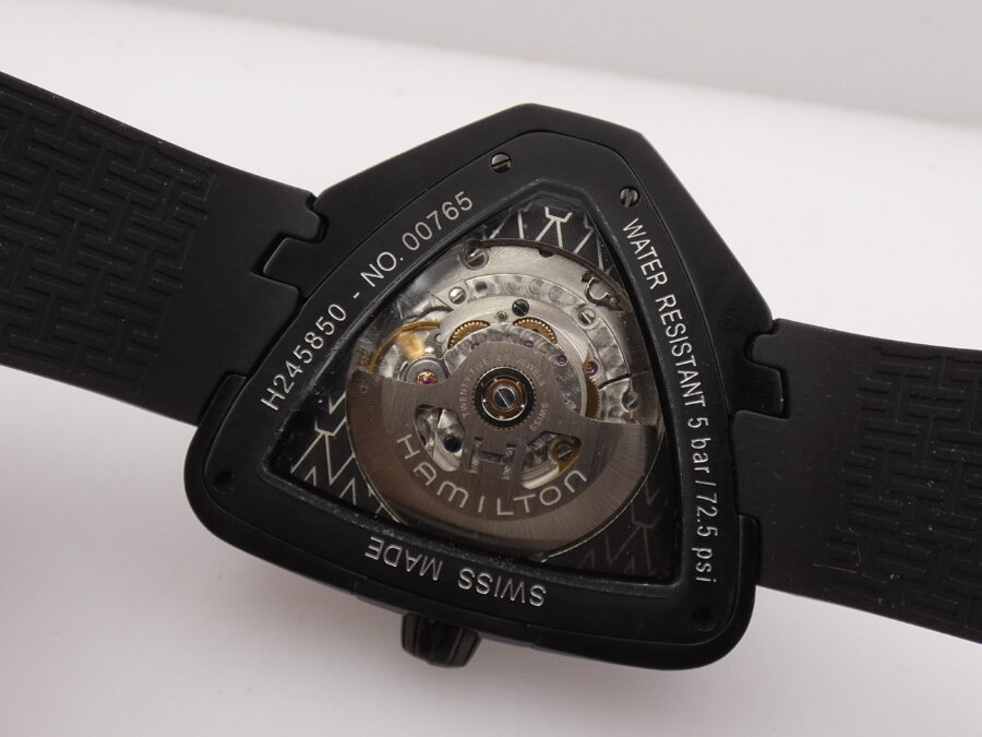 Hamilton Ventura Elvis80 Black Pvd H245850 NEW BOX&PAPERS Automatico Mai Indossato - immagine 17