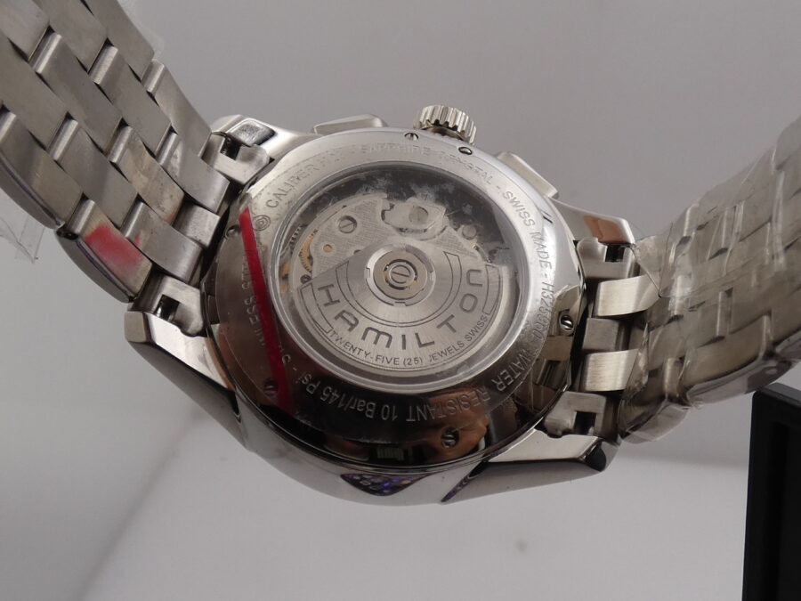 Hamilton Jazzmaster Auto Chrono Caliber H-21 Chronografo H325960 NEW BOX&PAPERS Automatico Acciaio With Bracelet - immagine 17