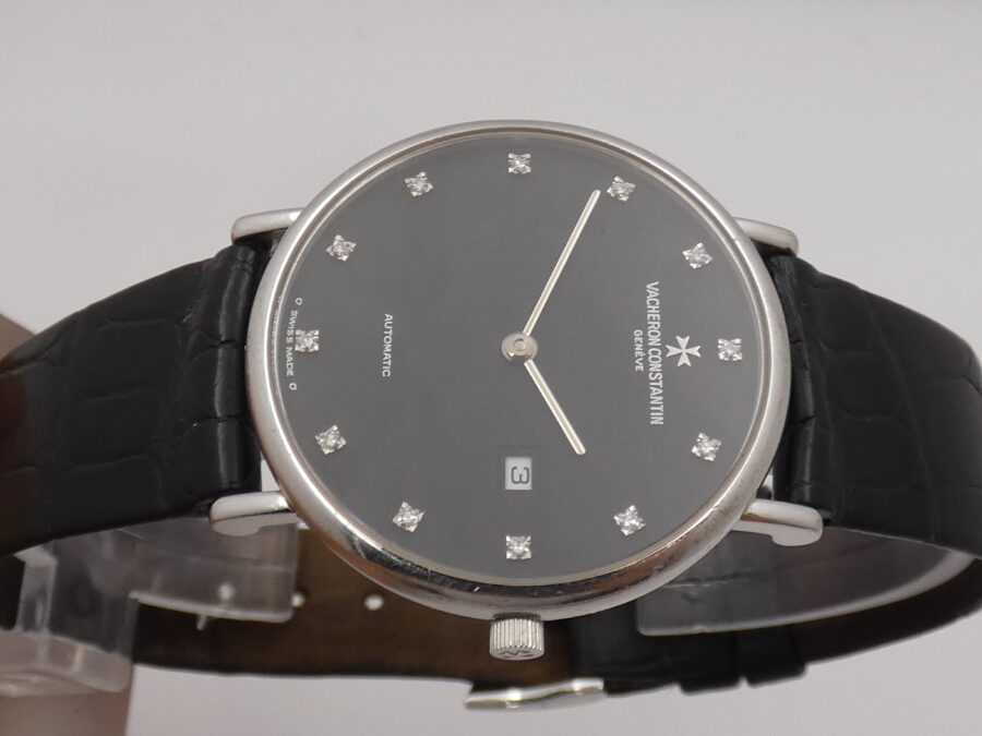 Vacheron Constantin Patrimony Ultra Thin 48002 Diamonds Dial 18Kt White Gold With BOX Automatic Years '90 - immagine 3