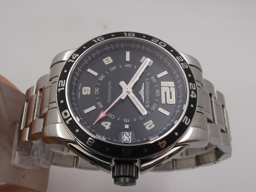 Longines Admiral GMT Automatico 42mm L3.668.4 con Scatola Anni '2000s With Bracelet Acciaio - immagine 3