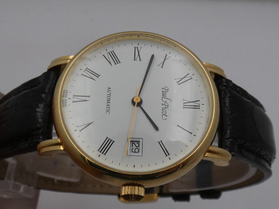 Paul Picot N.O.S. 30 Anni di Lavoro TNT 18Kt Solid Gold BOX&PAPERS Automatic New Old Stock Anno 2005 - immagine 3