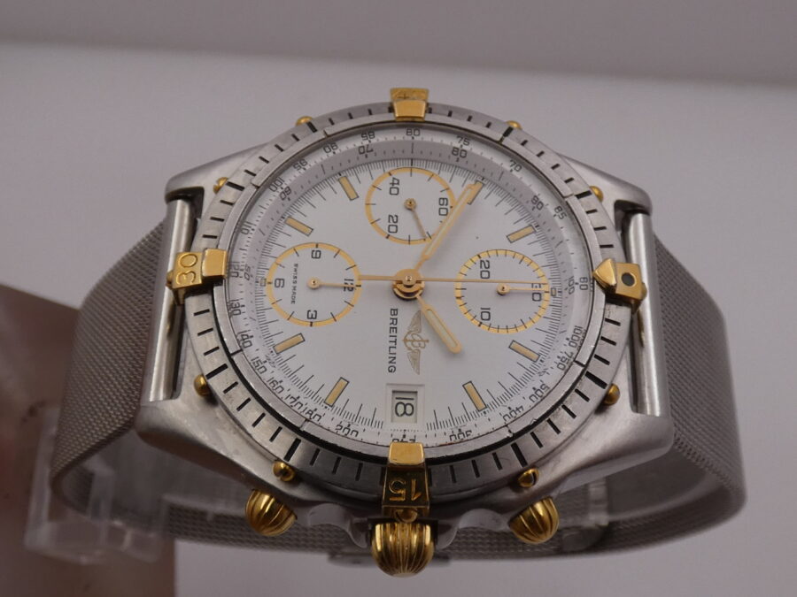Breitling Chronomat Cronografo 81950 Automatico  18Kt Gold & Steel ANNI '90s - immagine 3