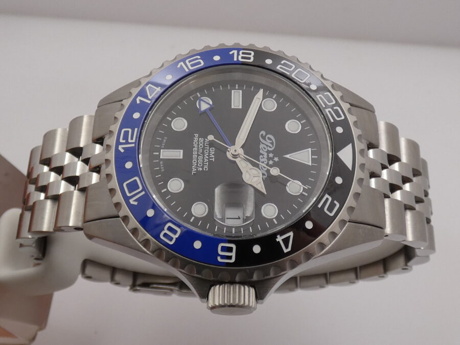 Perseo GMT Subaquatic Batman 200m 6785 NEW BOX&PAPERS Automatico Jubilee Bracelet Mai Indossato - immagine 3