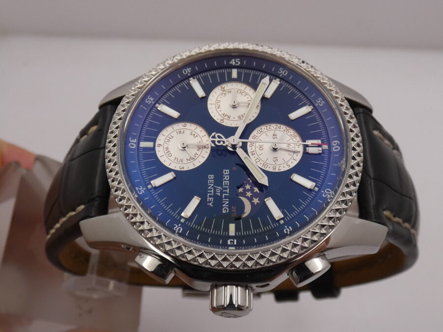 Cronografo Breitling Bentley Mark VI Triple Calendar Moonphases P19362 Platinum Bezel Special Edition With BOX - immagine 3